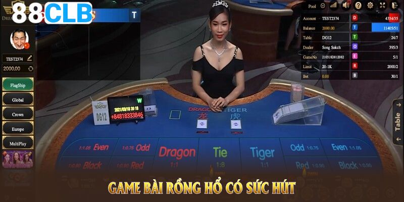 Game bài Rồng Hổ có sức hút bởi tốc độ chơi nhanh, hồi hộp